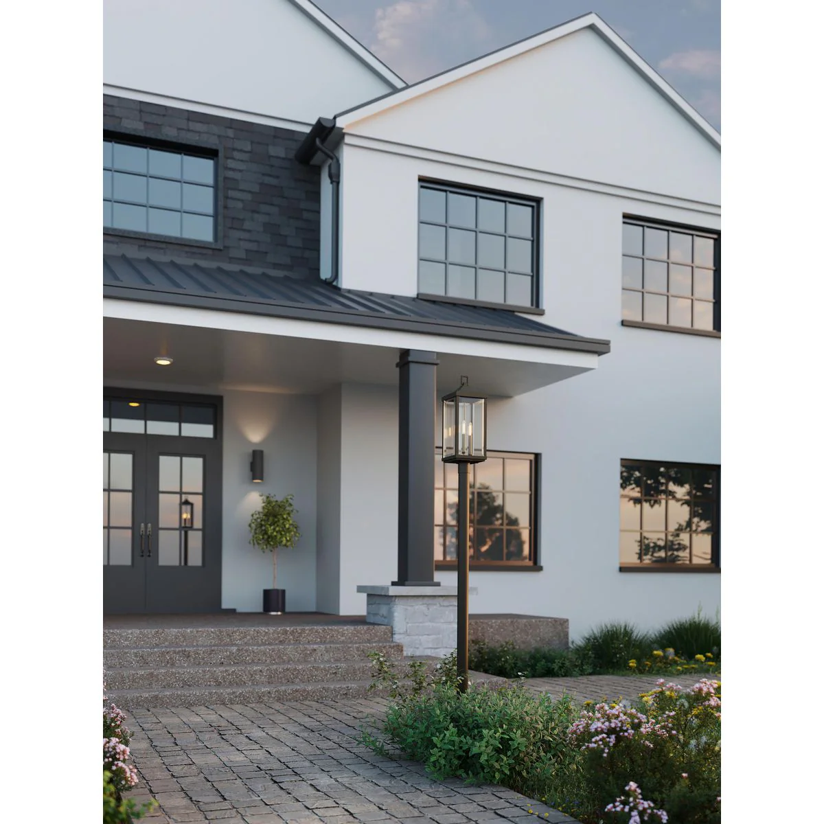 6" LED Outdoor Up/Down Wall Cylinder with Glass Top Lense - Image 3