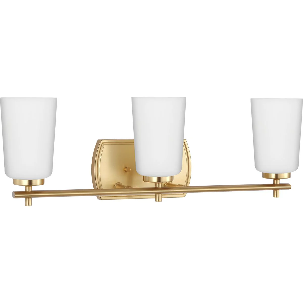 Adley Collection Three-Light Etched Opal Glass Bath Vanity Light