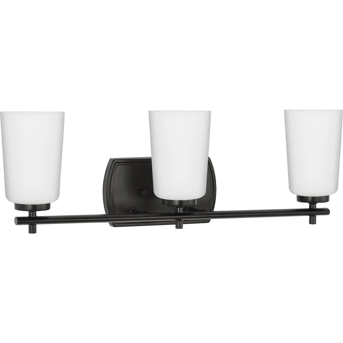 Adley Collection Three-Light Etched Opal Glass Bath Vanity Light - Image 3