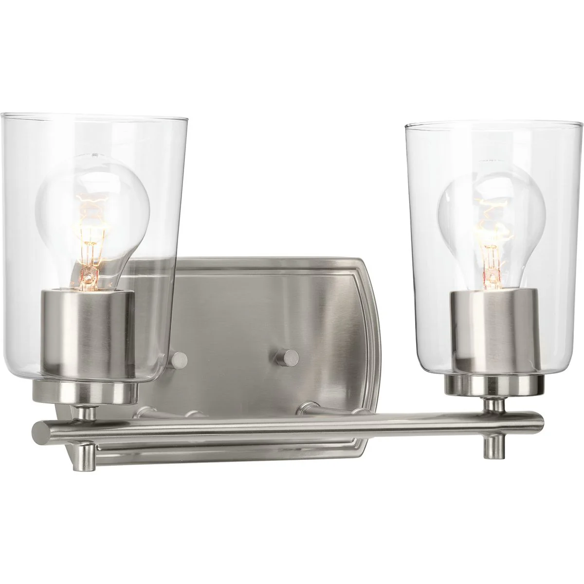 Adley Collection Two-Light Clear Glass Bath Vanity Light - Image 2