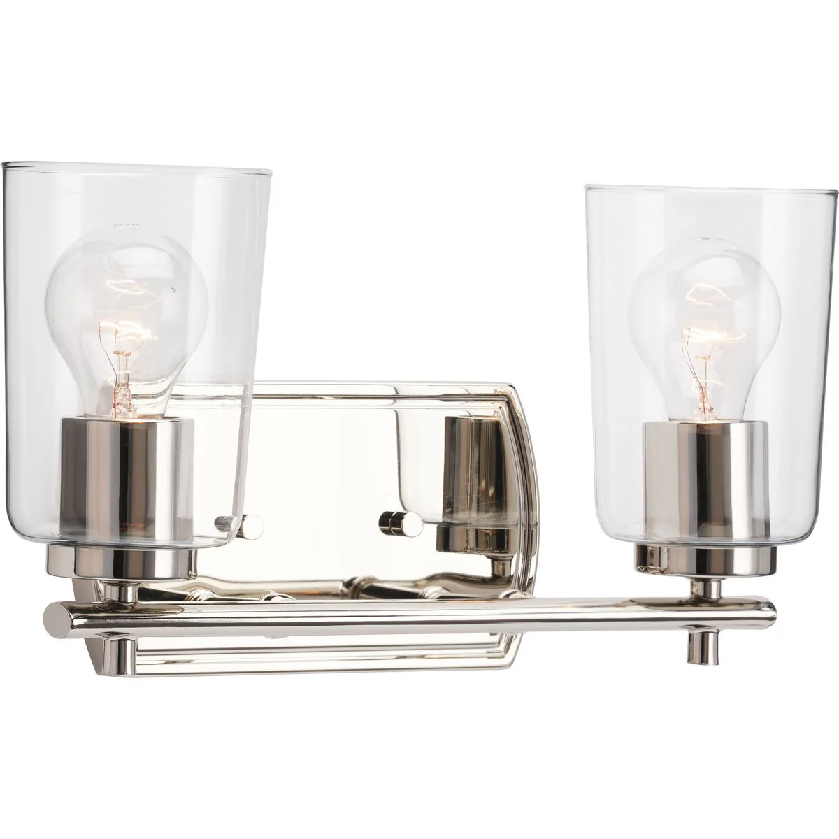 Adley Collection Two-Light Clear Glass Bath Vanity Light - Image 3
