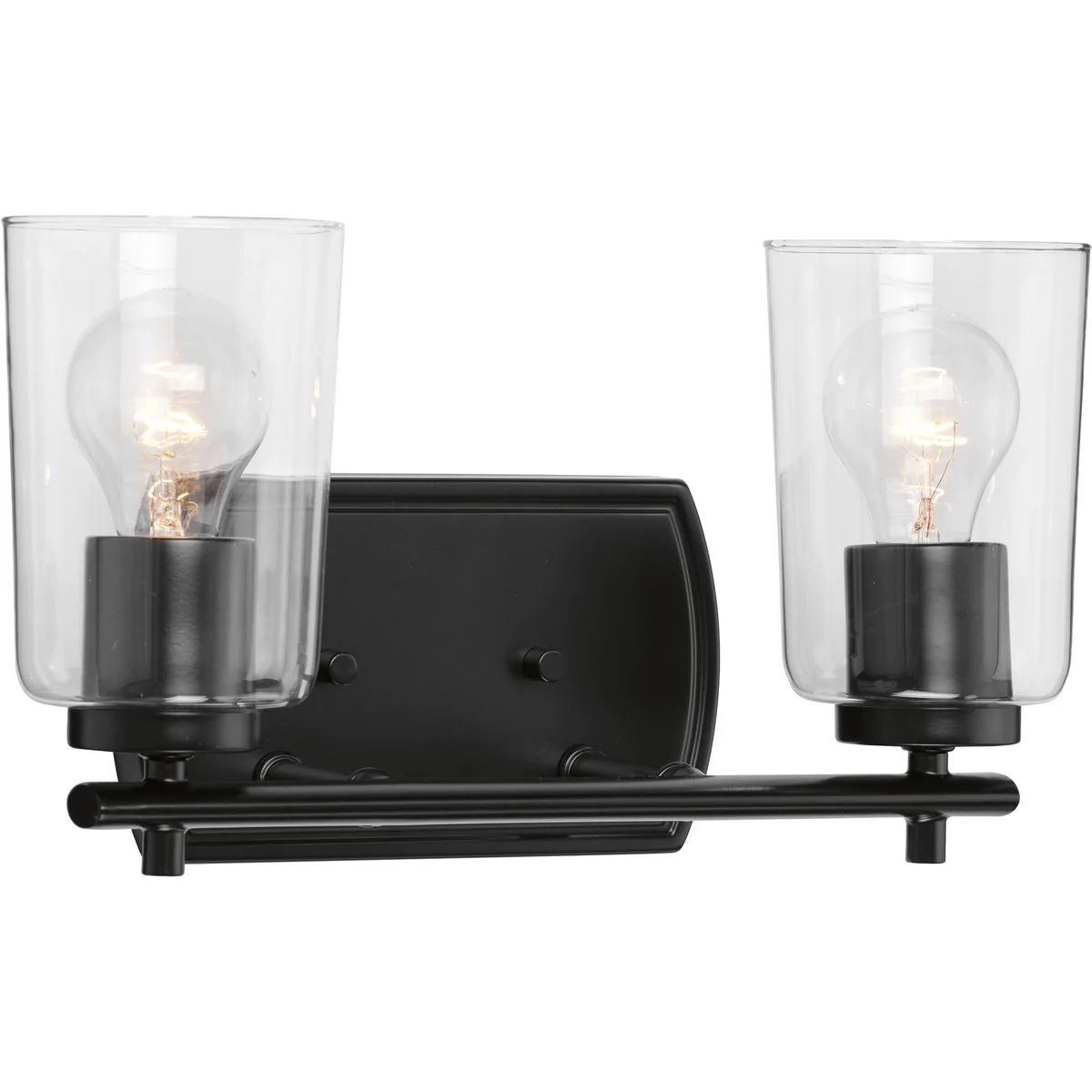 Adley Collection Two-Light Clear Glass Bath Vanity Light - Image 4