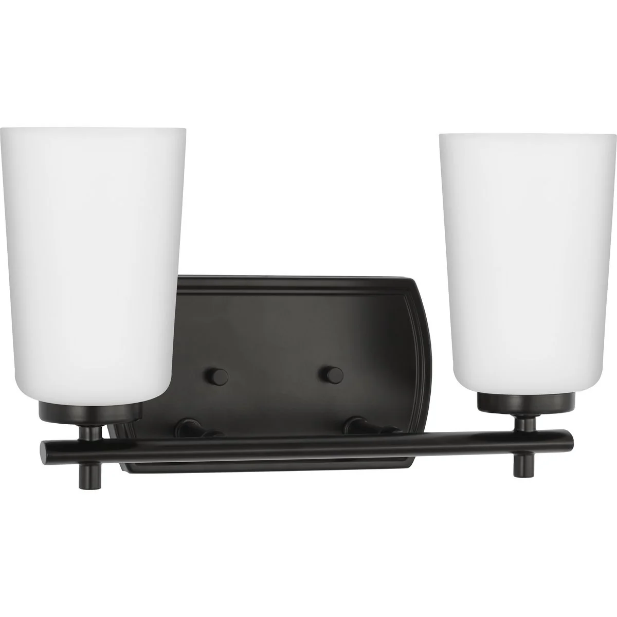 Adley Collection Two-Light Etched Opal Glass Bath Vanity Light - Image 3