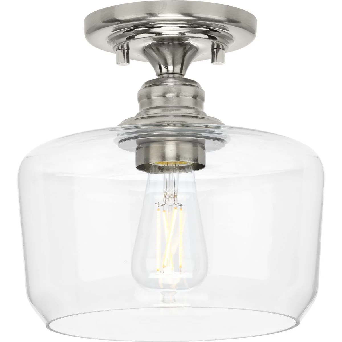 Aiken Collection One-Light Clear Glass Flush Mount Light - Image 4