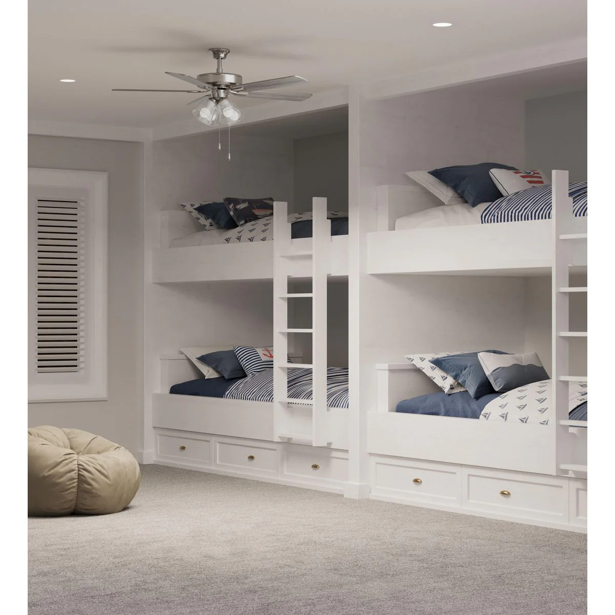 AirPro 52 in. 5-Blade AC Motor Ceiling Fan with Light - Image 4