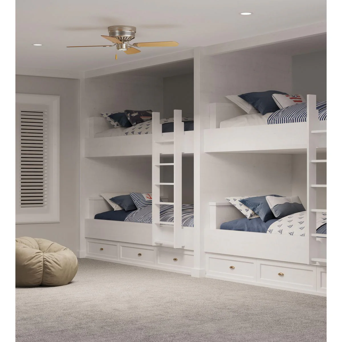 AirPro Collection 42" Four-Blade Hugger Ceiling Fan - Image 4