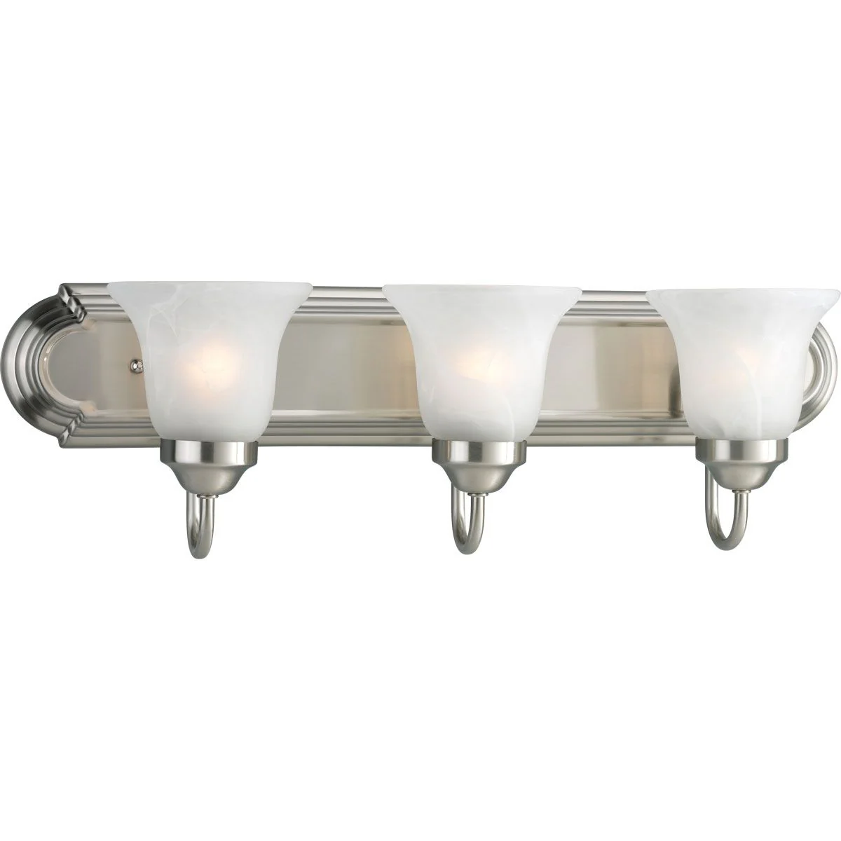 Alabaster Glass Three-Light Bath & Vanity