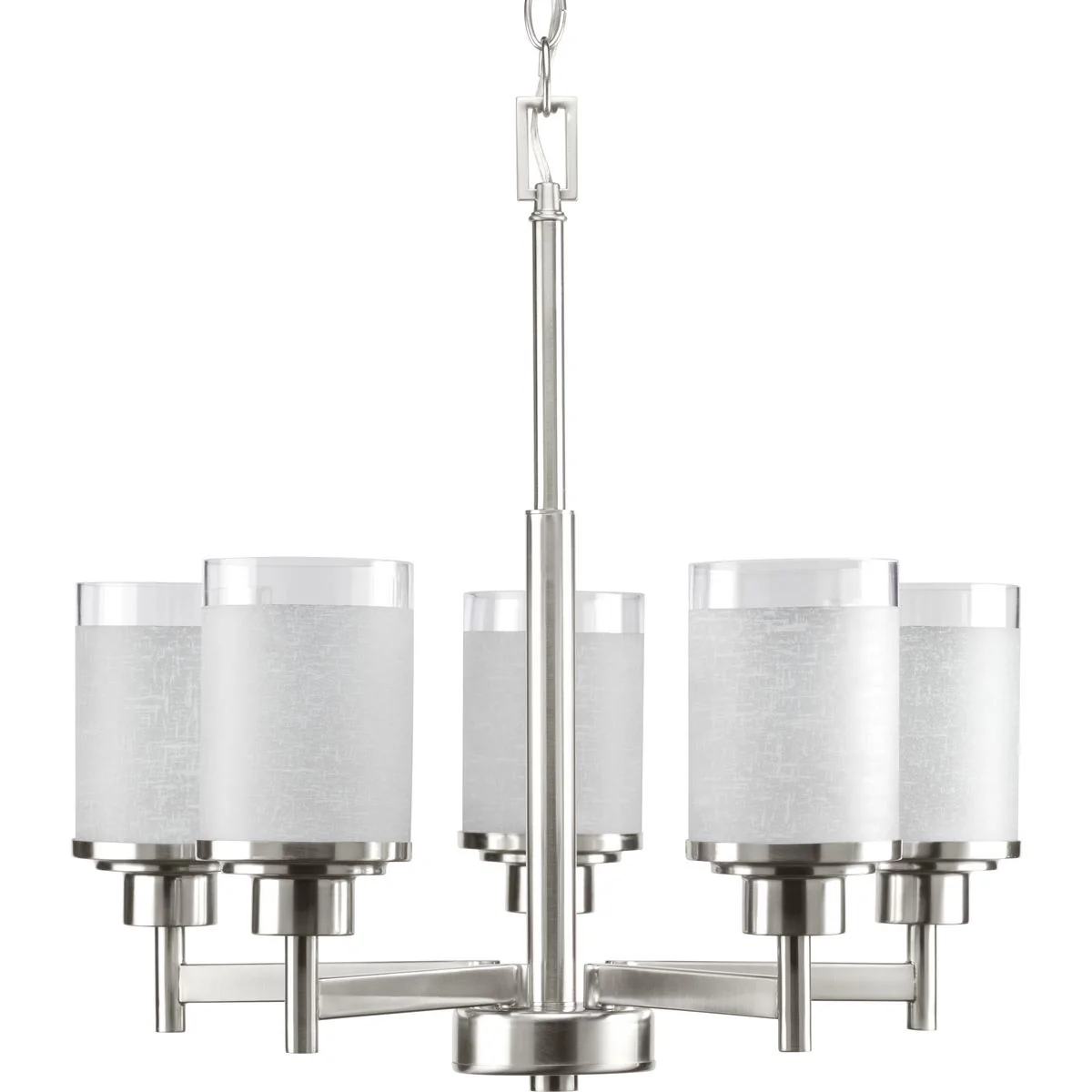 Alexa Collection Five-Light With Clear Edge Glass Chandelier Light
