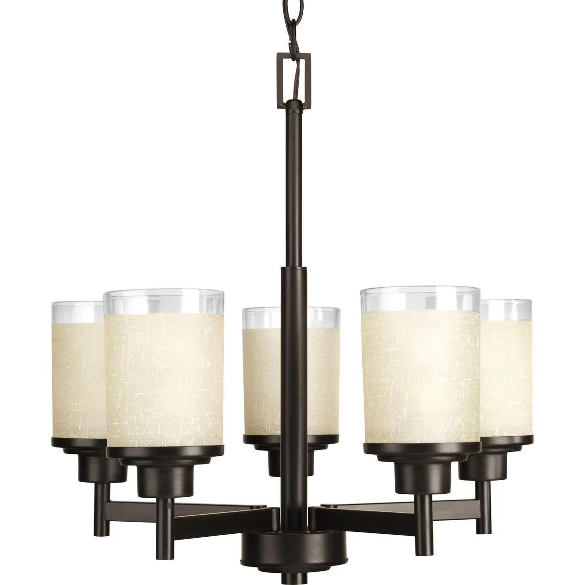 Alexa Collection Five-Light With Clear Edge Glass Chandelier Light - Image 2