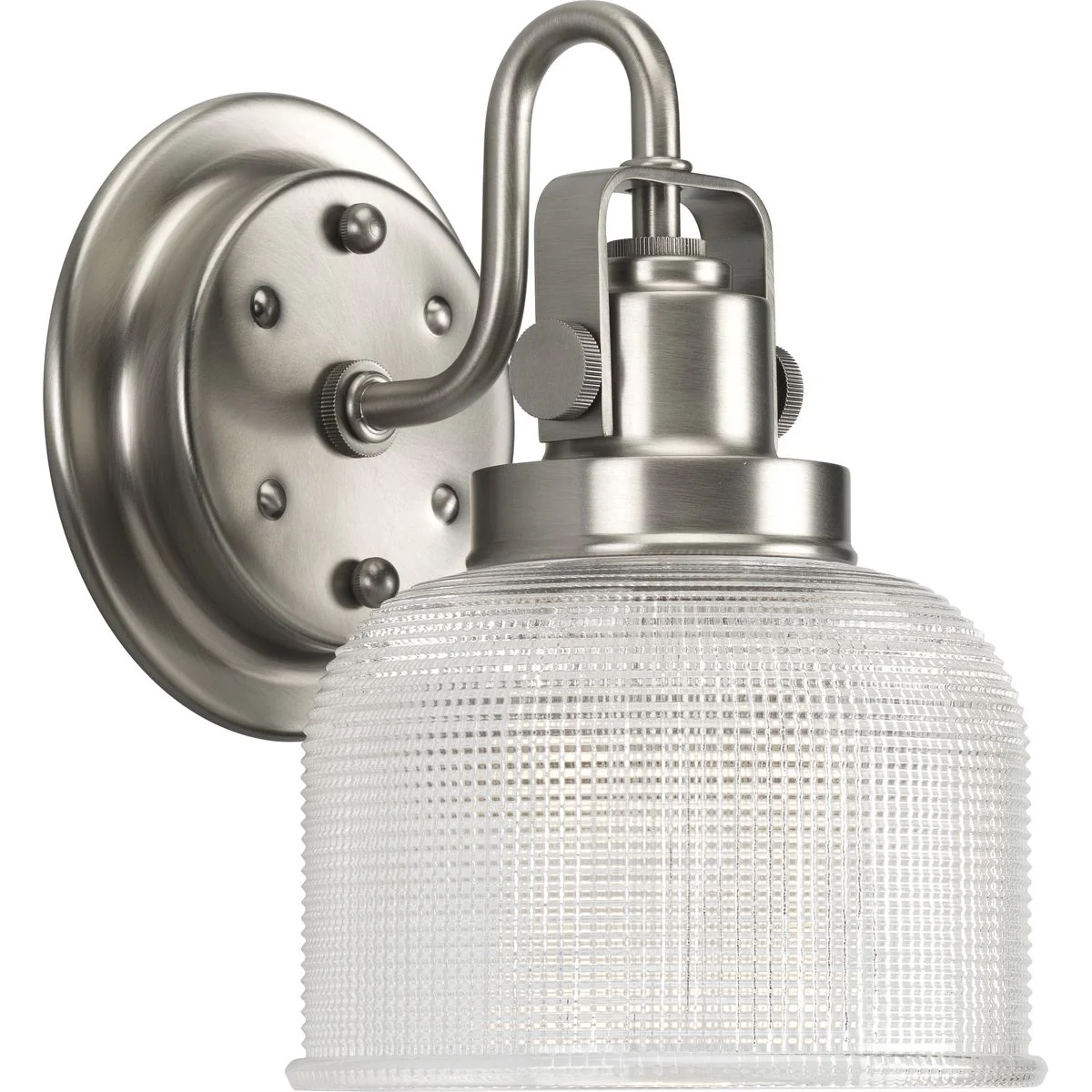 Archie Collection One-Light Clear Double Prismatic Glass Bath Vanity Light - Image 3