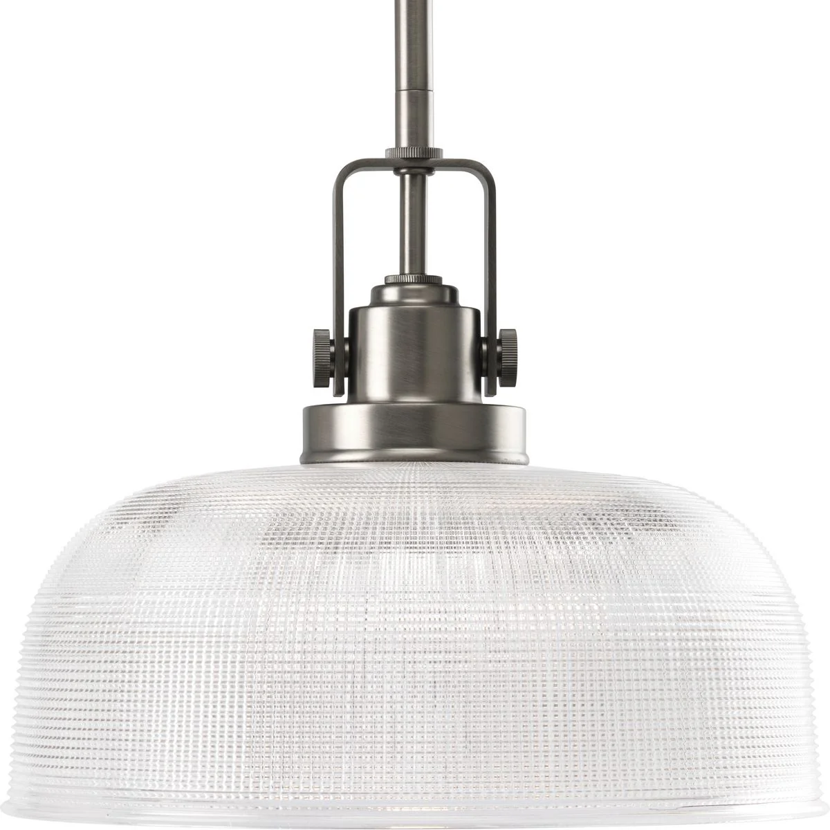 Archie Collection One-Light Clear Prismatic Glass Pendant Light