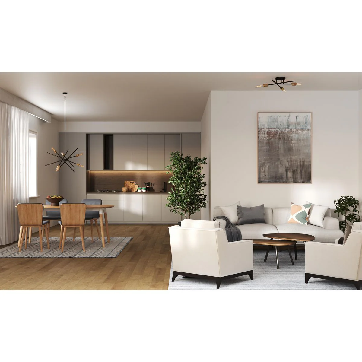 Astra Collection Three-Light 18" Semi-Flush Mount Light - Image 7