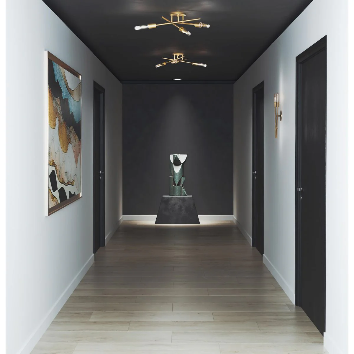 Astra Collection Three-Light 18" Semi-Flush Mount Light - Image 8