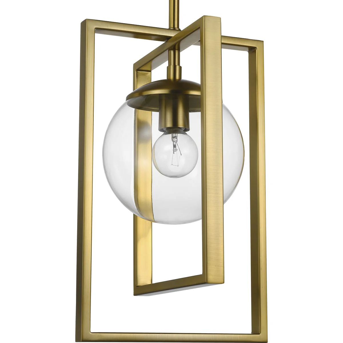 Atwell Collection One-Light Clear Glass Pendant Light