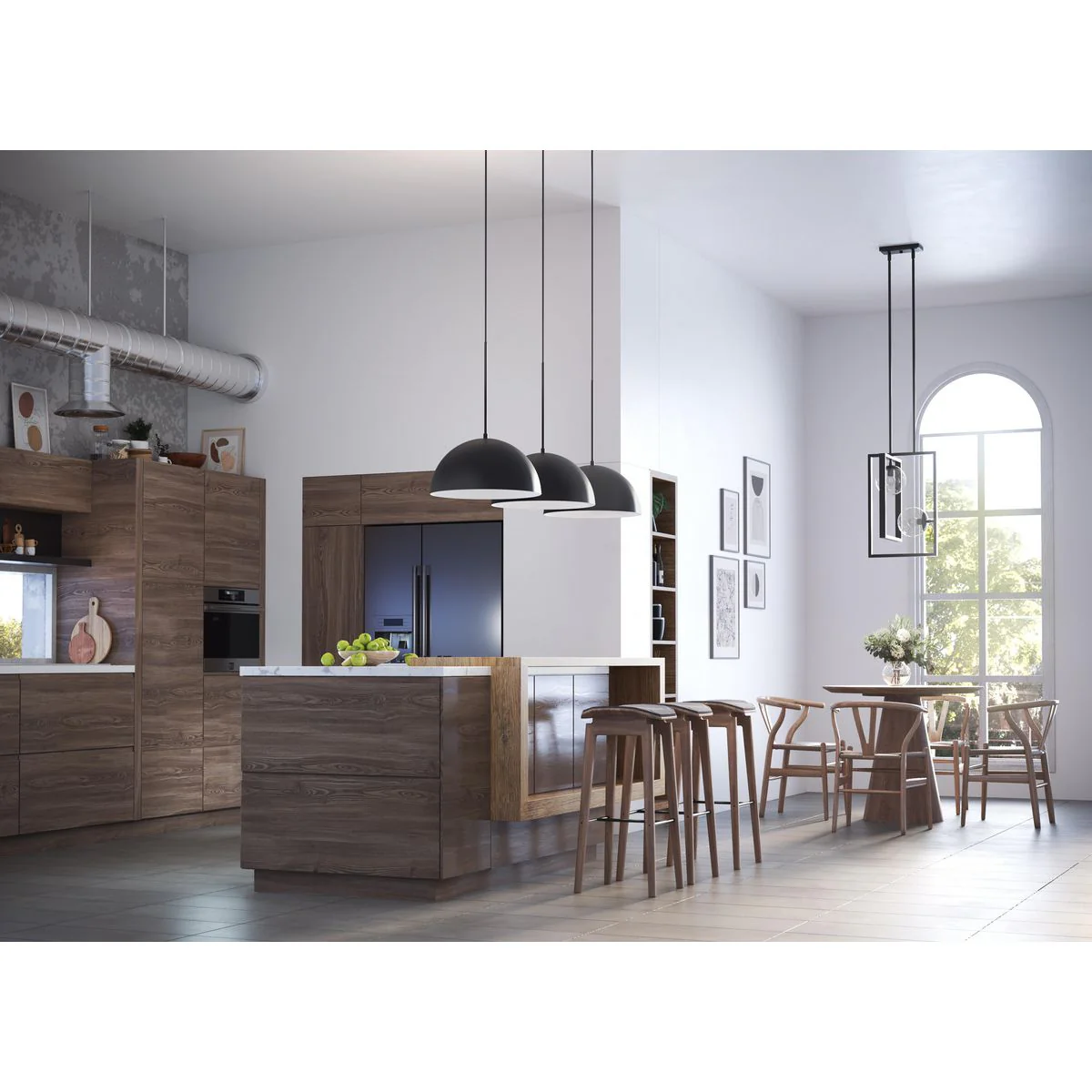 Atwell Collection Two-Light Clear Glass Pendant Light - Image 4