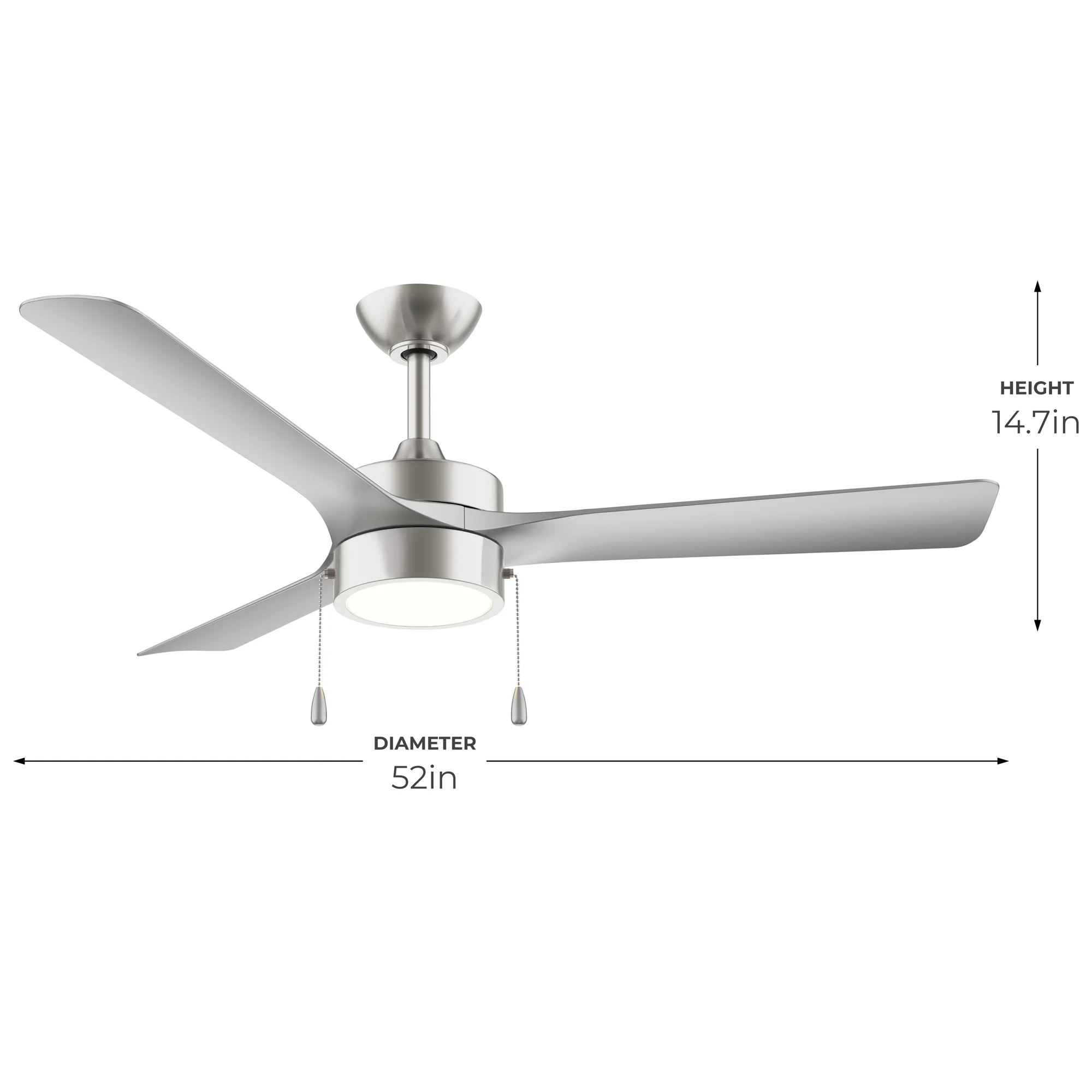Axion I 52 in. 3-Blade Modern LED Ceiling Fan - Image 14
