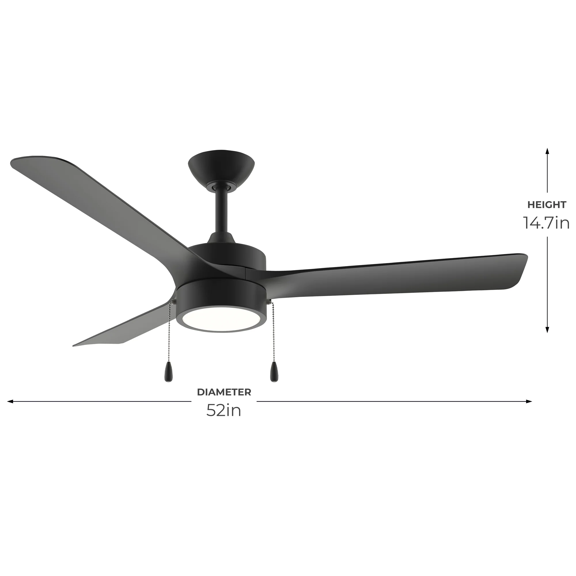 Axion I 52 in. 3-Blade Modern LED Ceiling Fan - Image 21