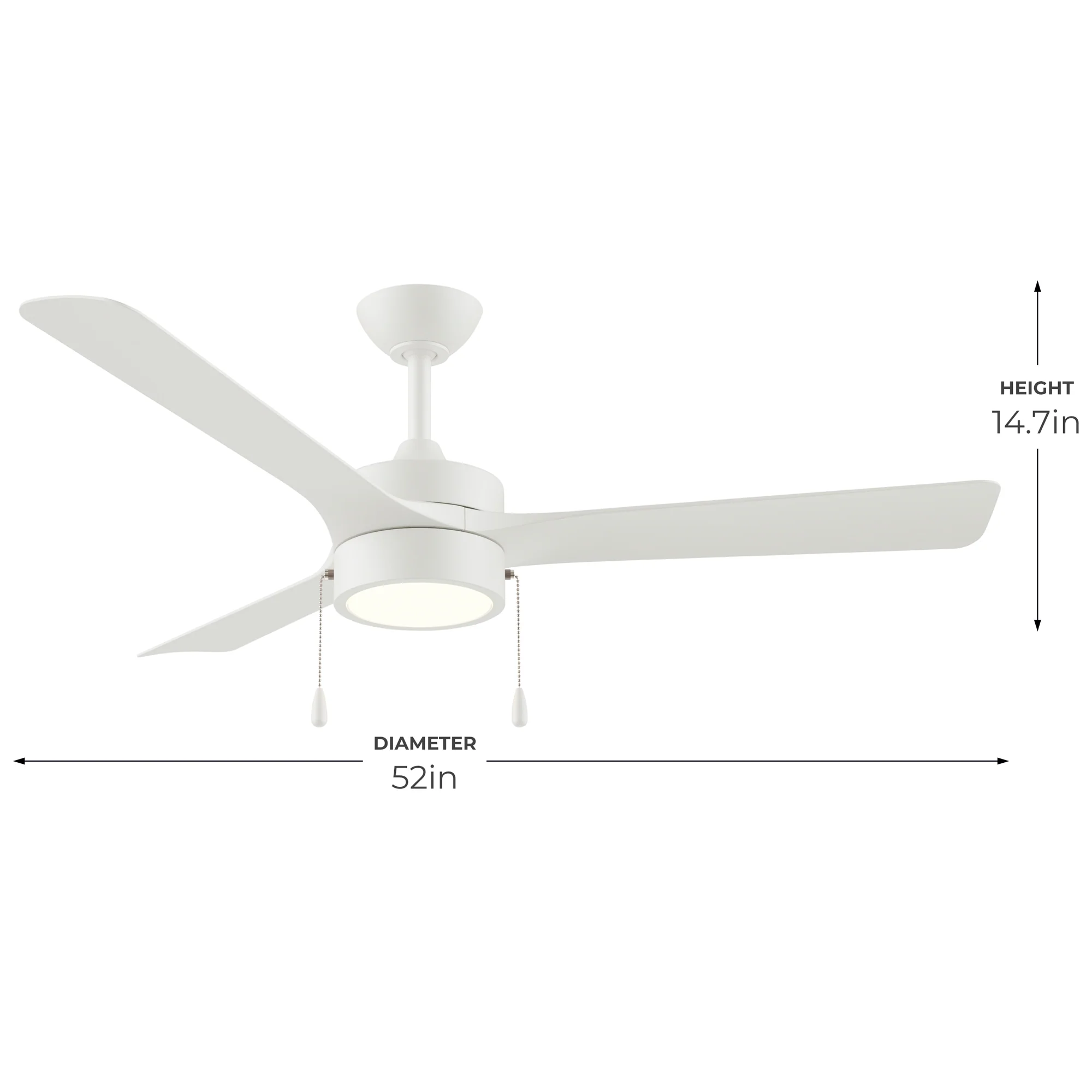 Axion I 52 in. 3-Blade Modern LED Ceiling Fan - Image 7