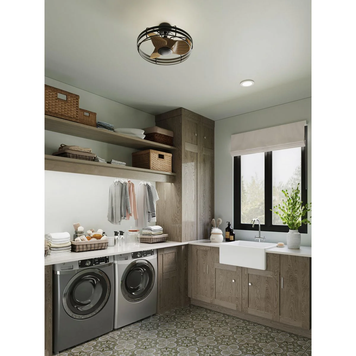 Bastrop Collection 26 in. Three-Blade Ceiling Fan with 3 Speed Remote Control - Image 9