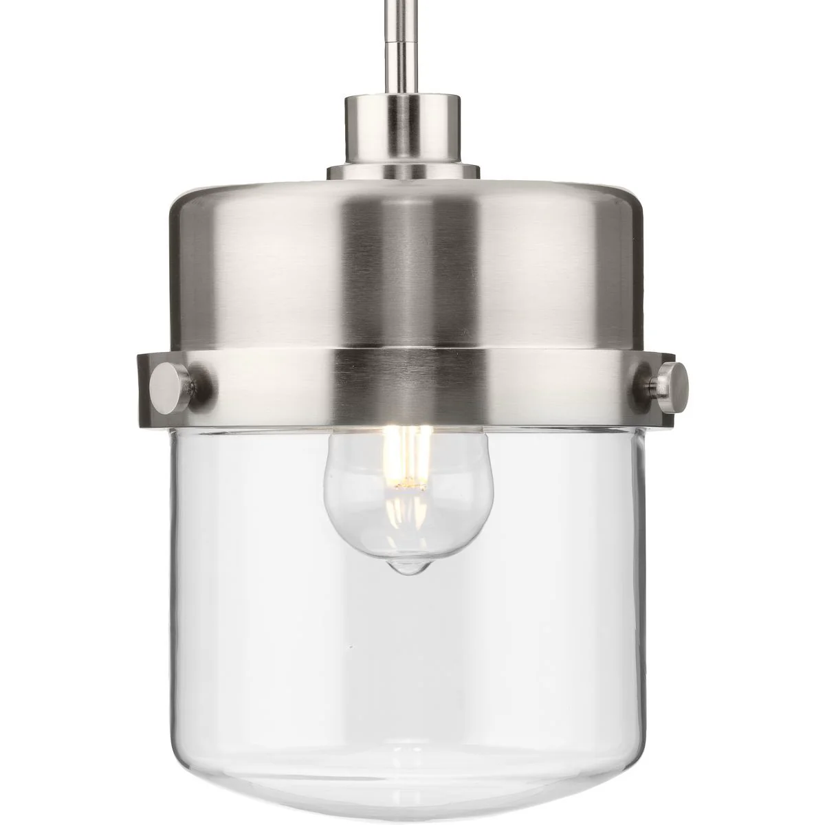 Beckner Collection One-Light Clear Glass Pendant Light