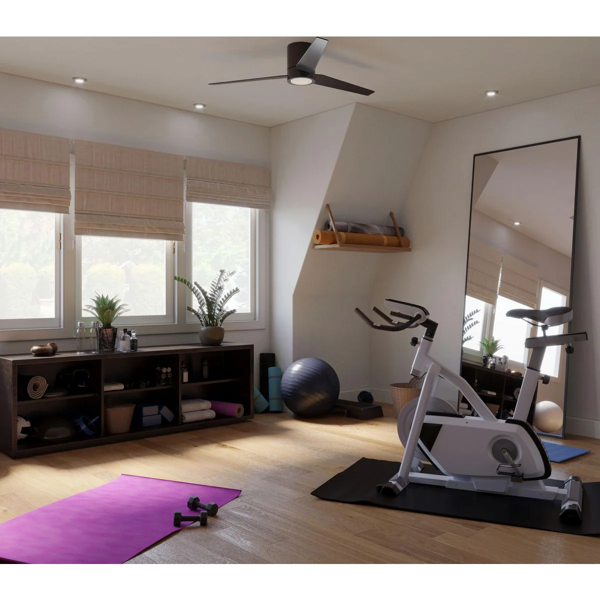 Braden Collection 56" Three-Blade Indoor Hugger Ceiling Fan - Image 11