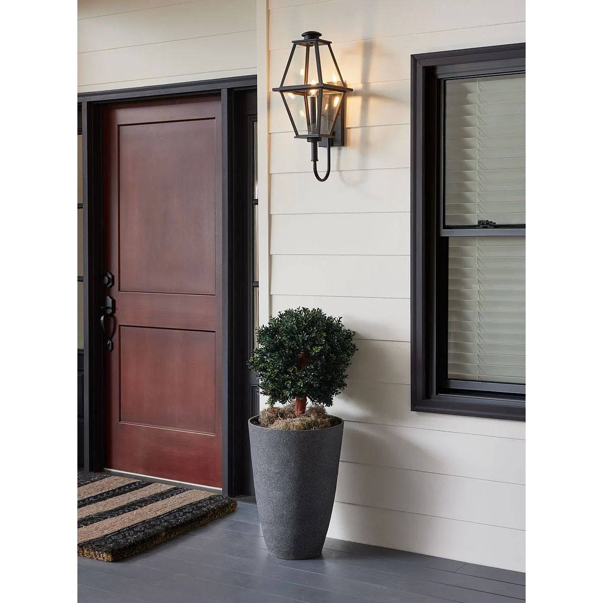 Bradshaw Collection One-Light Clear Glass Medium Outdoor Wall Lantern - Image 3