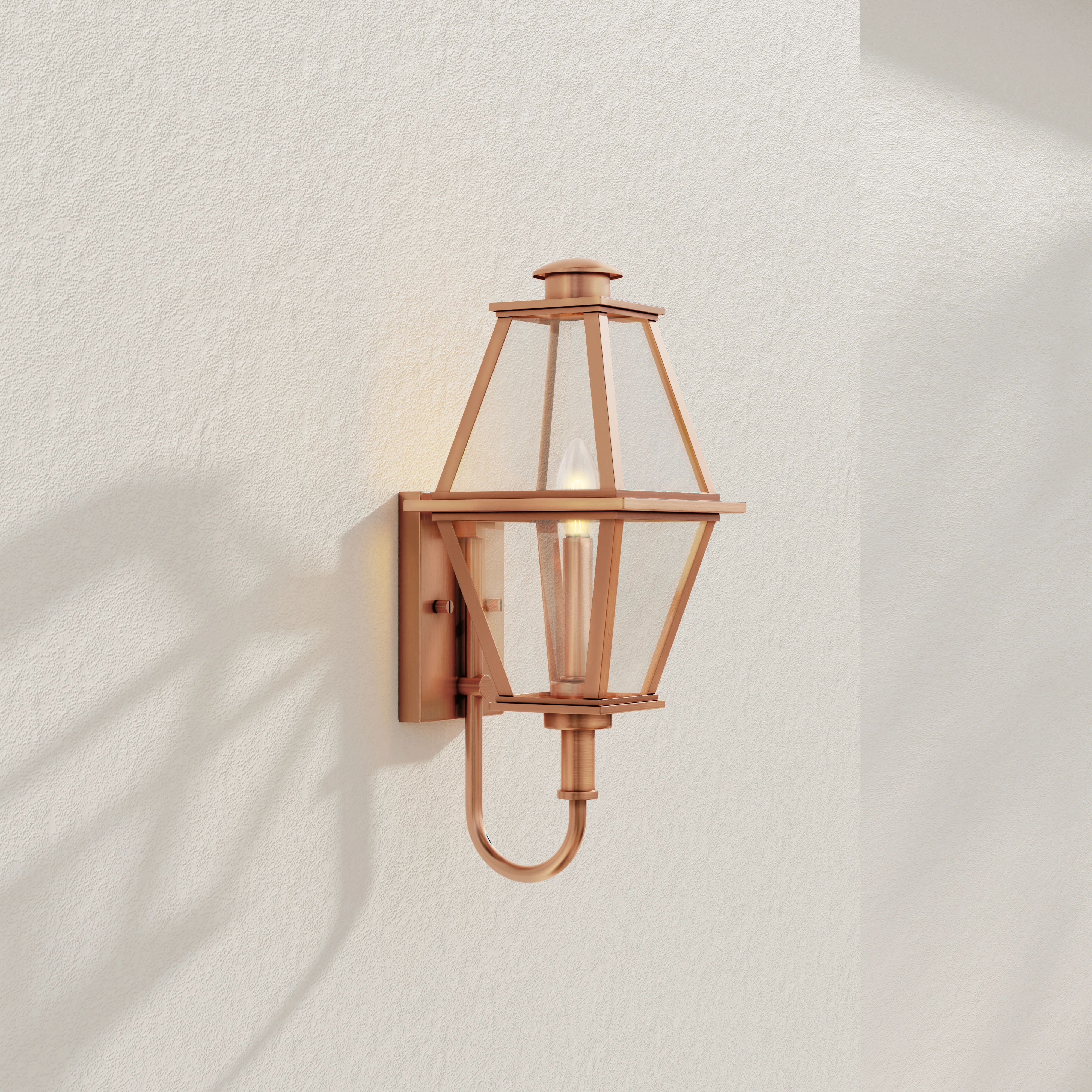 Bradshaw Collection One-Light Clear Glass Small Outdoor Wall Lantern - Image 2