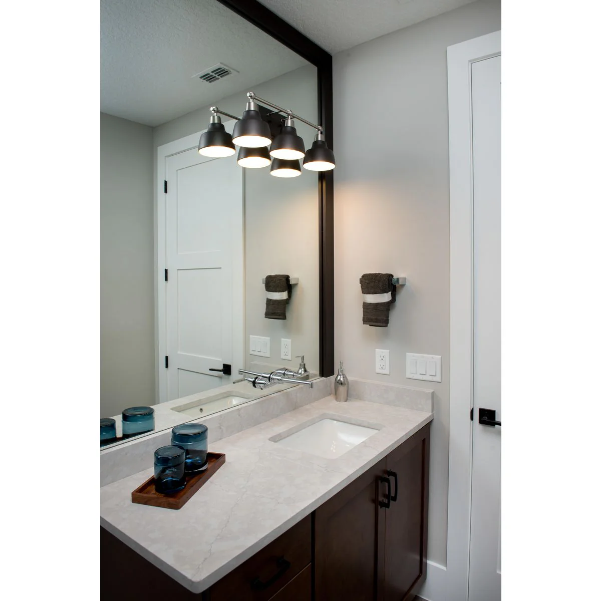 Bramlett Collection Three-Light Metal Shade Bath Vanity Light - Image 4