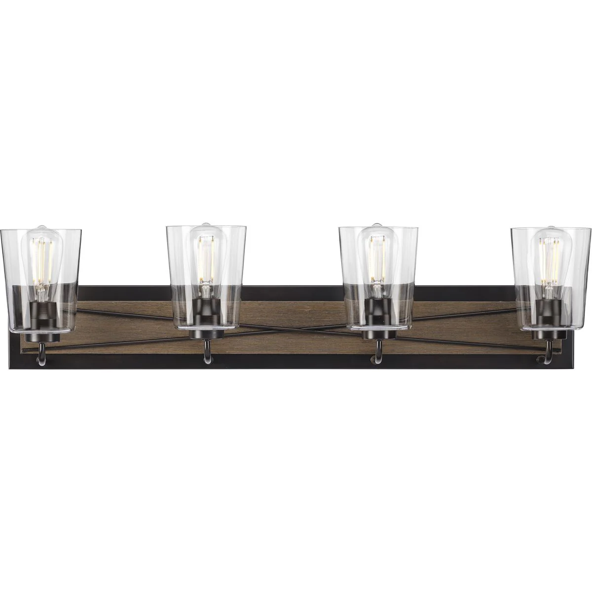 Briarwood Collection Four-Light Clear Glass Bath Vanity Light