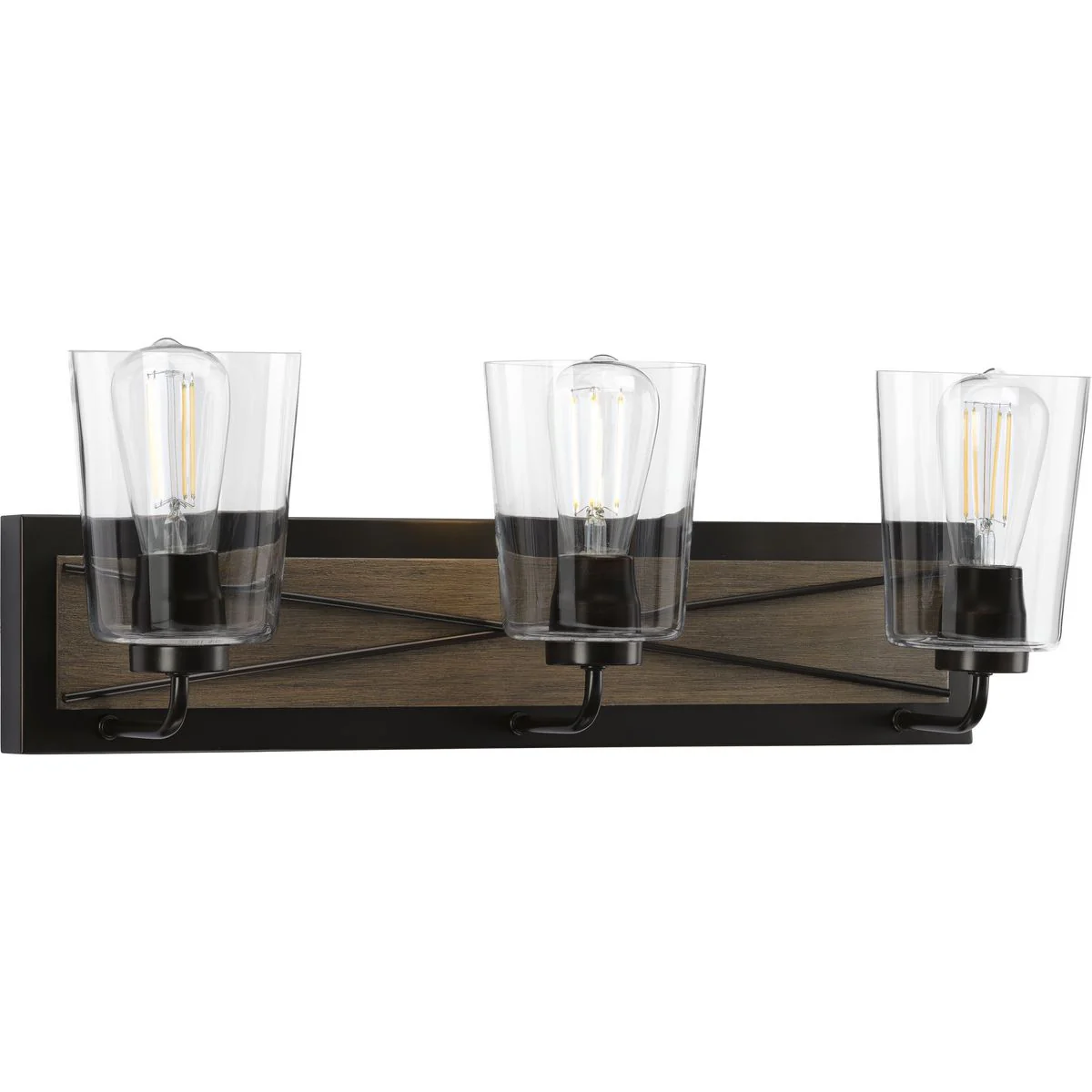 Briarwood Collection Three-Light Clear Glass Bath Vanity Light