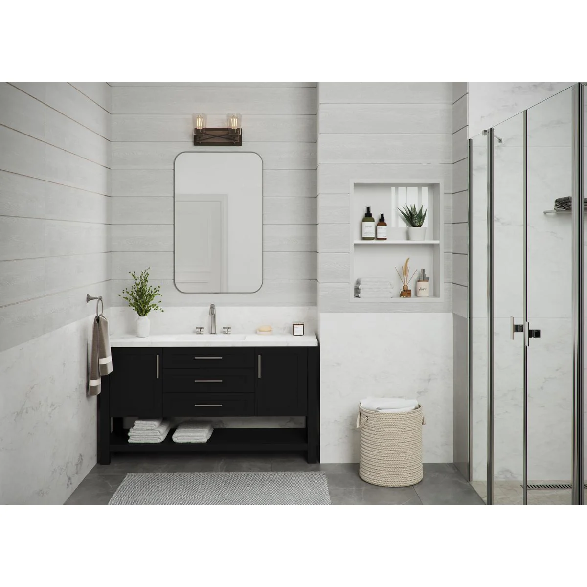 Briarwood Collection Two-Light Clear Glass Bath Vanity Light - Image 3