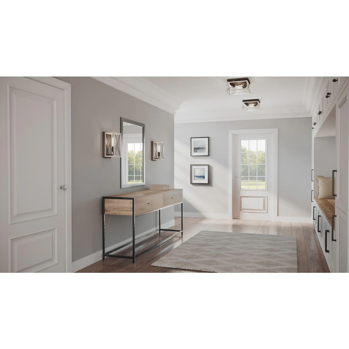 Briarwood Collection Two-Light Flush Mount Ceiling Light - Image 8