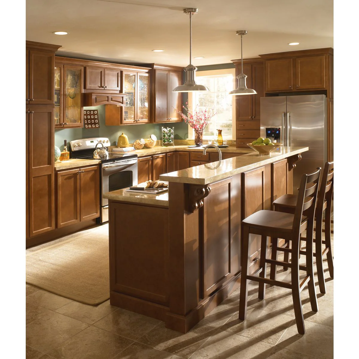 Brookside LED Collection Spun Metal Shade LED Pendant Light - Image 2