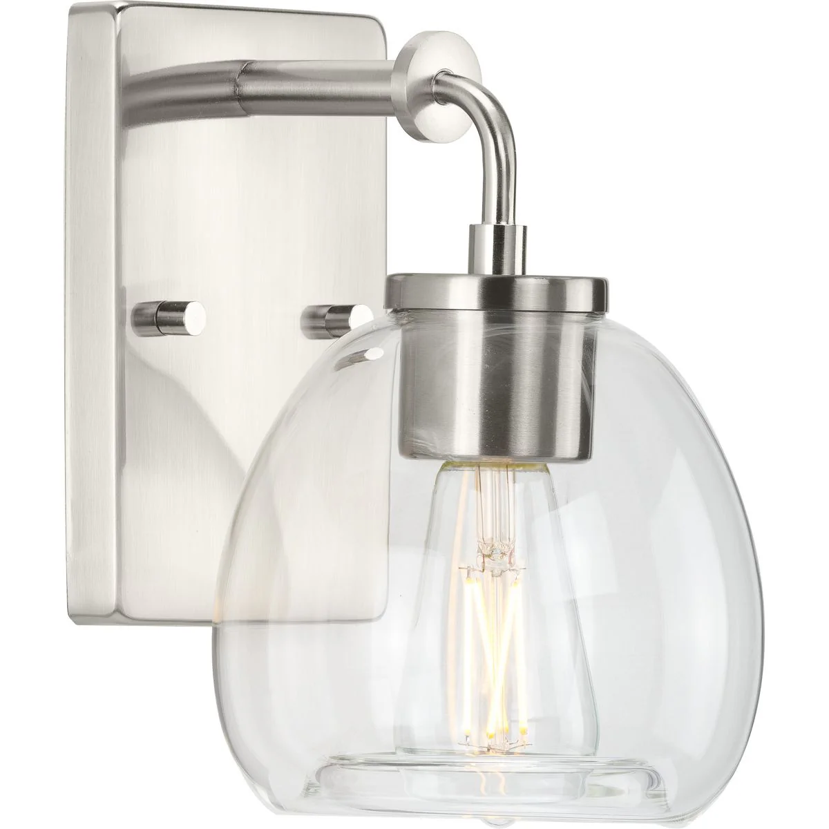 Caisson Collection One-Light Clear Glass Bath Vanity Light - Image 2
