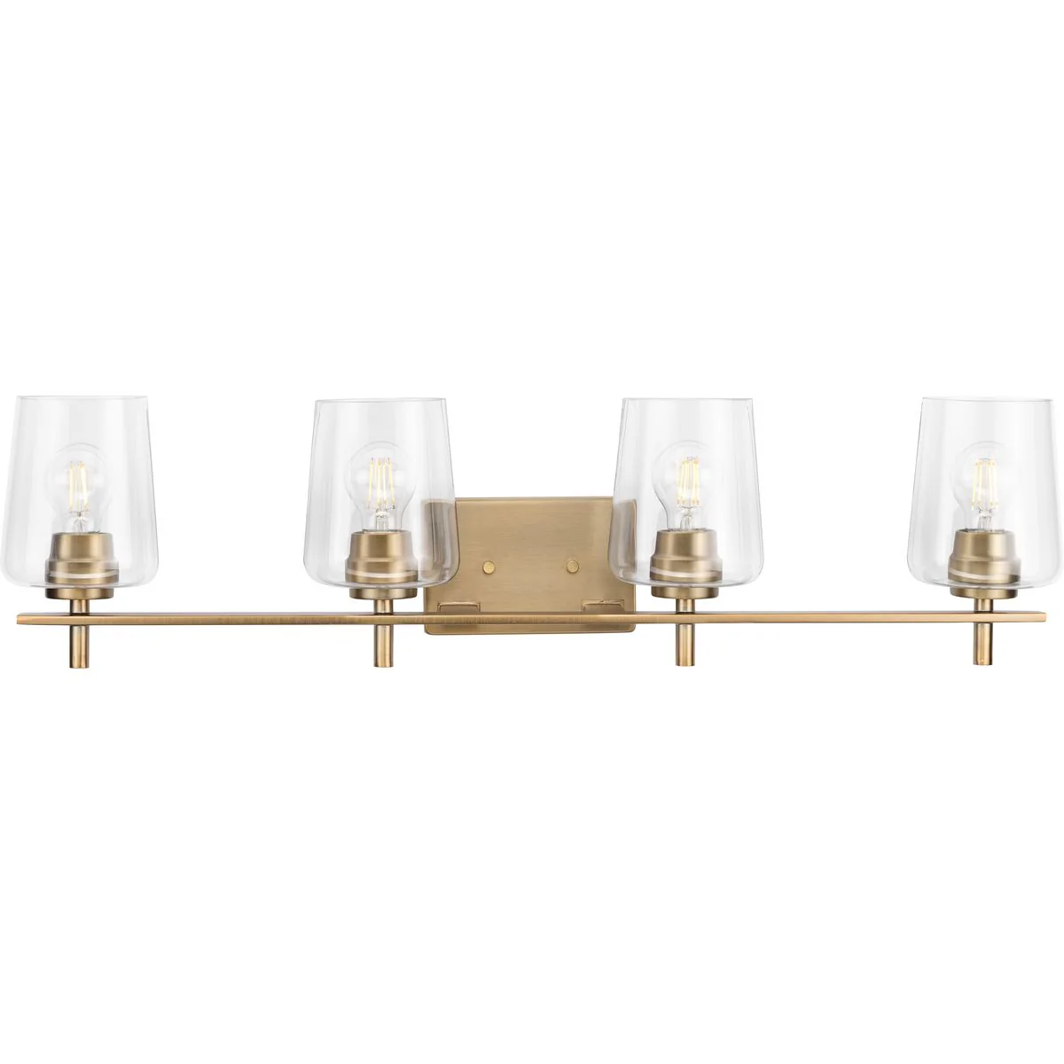 Calais Collection Four-Light Clear Glass Bath Vanity Light - Image 3