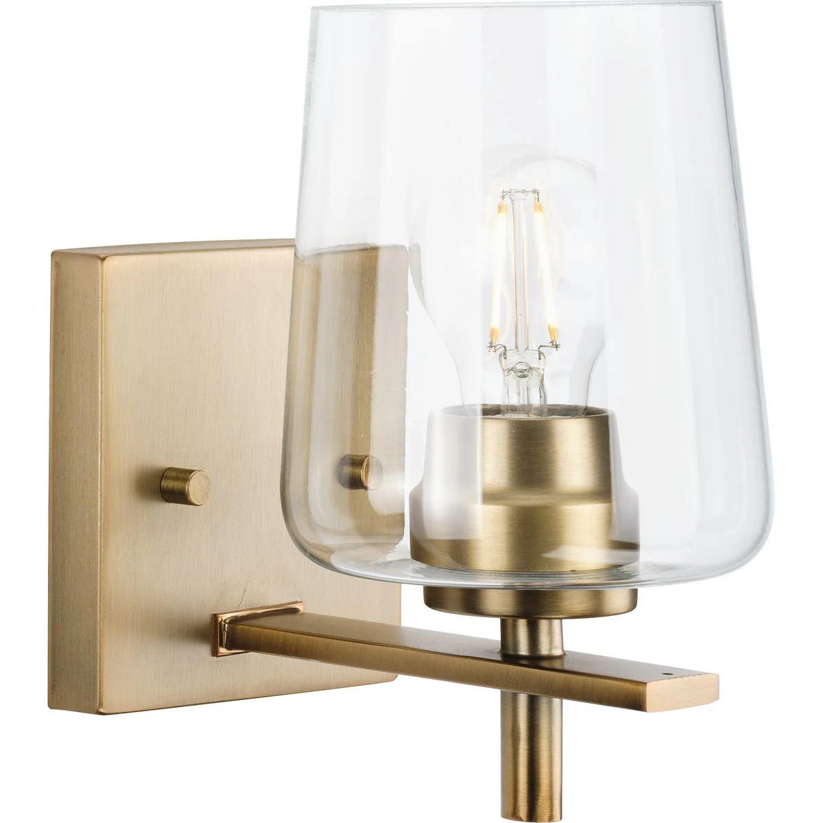 Calais Collection One-Light Clear Glass Bath Vanity Light