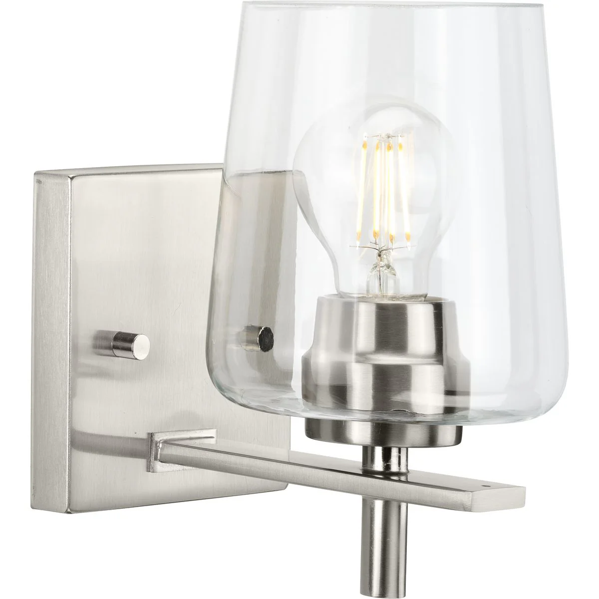 Calais Collection One-Light Clear Glass Bath Vanity Light - Image 2