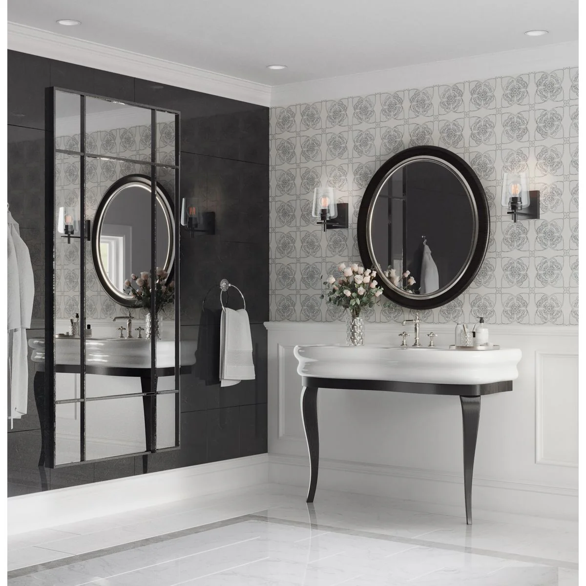 Calais Collection One-Light Clear Glass Bath Vanity Light - Image 5