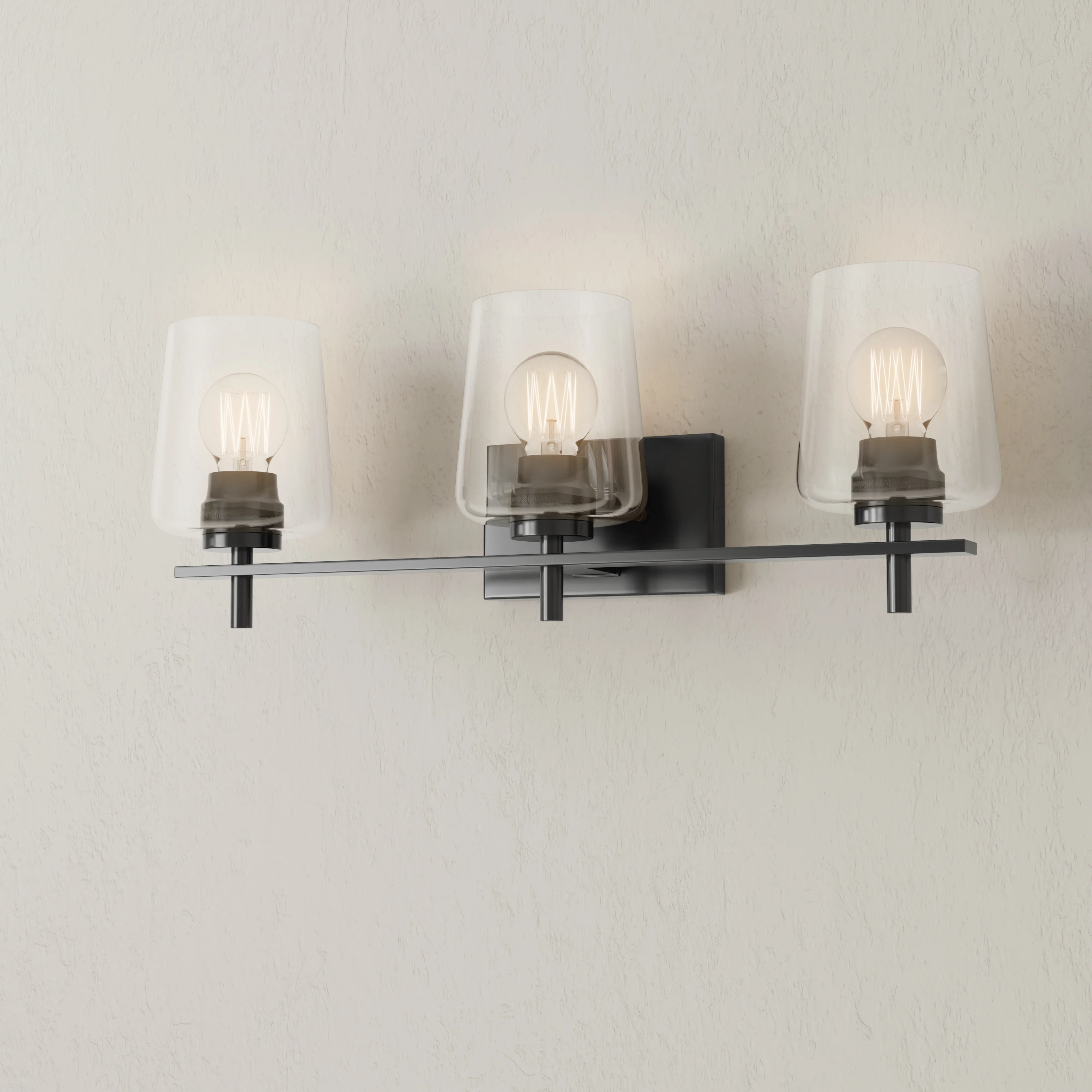 Calais Collection Three-Light Clear Glass Bath Vanity Light - Image 2