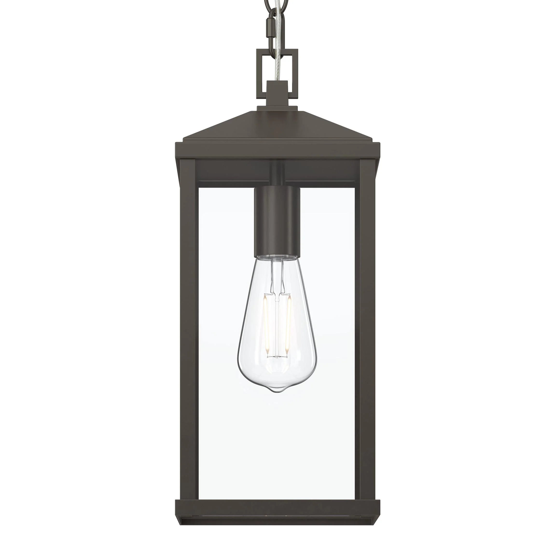 Cantley Outdoor Pendant with Clear Glass Panels - Image 10