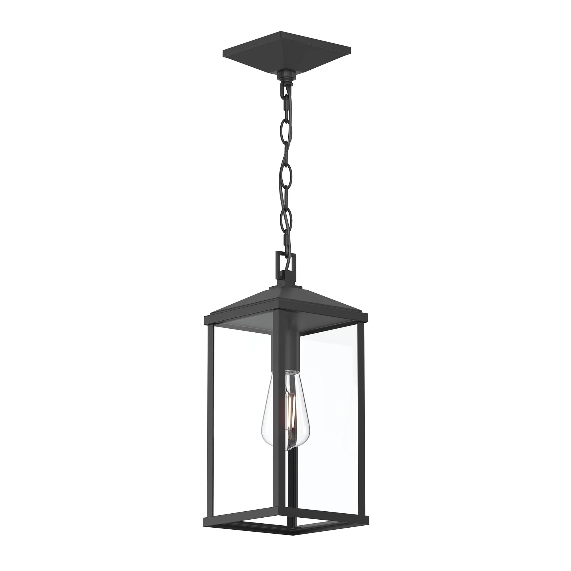 Cantley Outdoor Pendant with Clear Glass Panels - Image 12