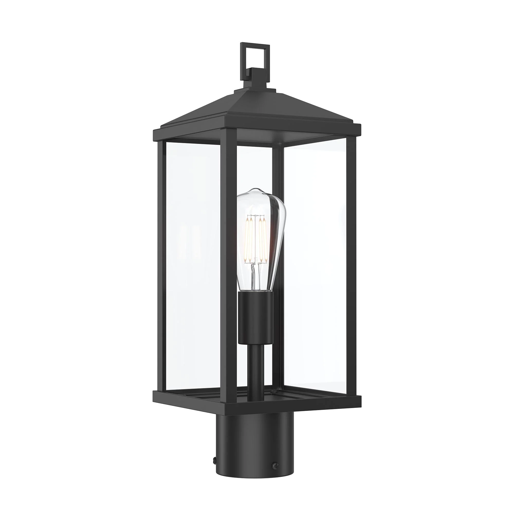 Cantley Outdoor Post Mount Lantern Light with Clear Glass Panels - Image 13