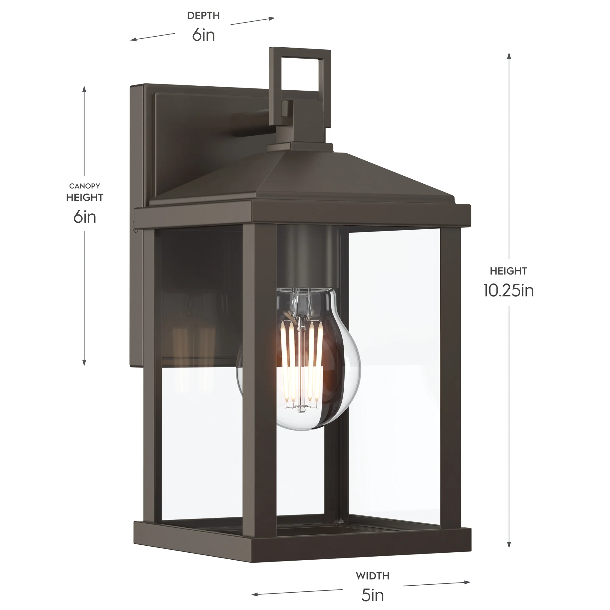 Cantley Small Outdoor Wall Lantern with Clear Glass Panels - Image 11