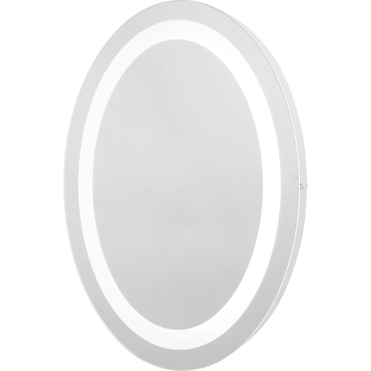 Captarent Collection 22x28 in. Oval Illuminated Integrated LED White Mirror