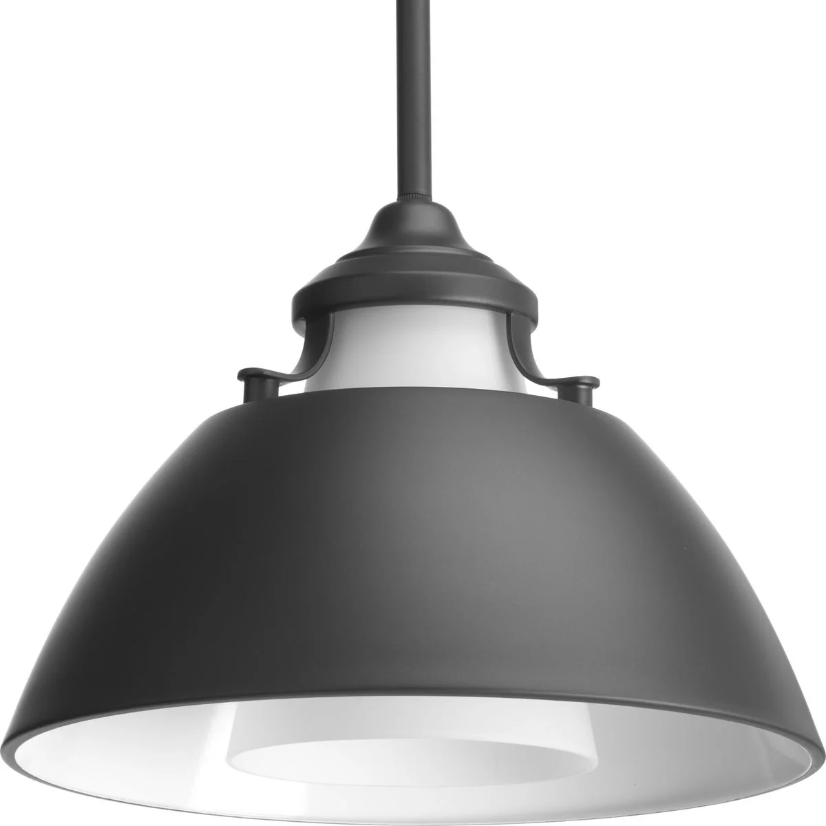Carbon Collection One-Light Etched White Glass Pendant Light - Image 2