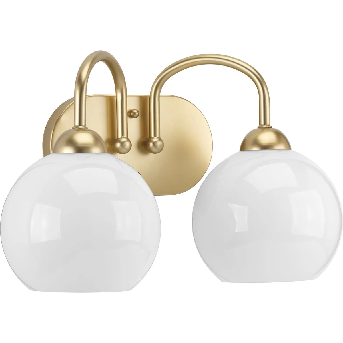 Carisa Collection Two-Light Opal Glass Bath Vanity Light - Image 2