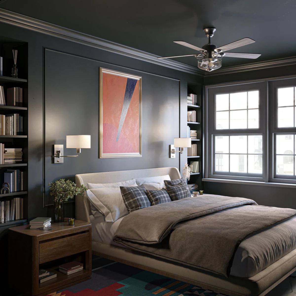 Carrick Collection One-Light Summer Linen Shade Wall Light - Image 7