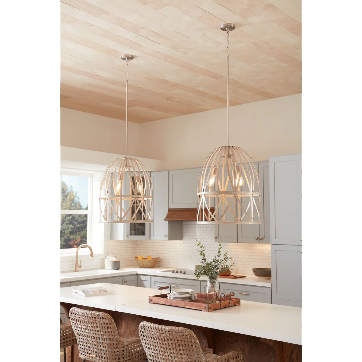 Chastain Collection Three-Light Basket Pendant Light - Image 3