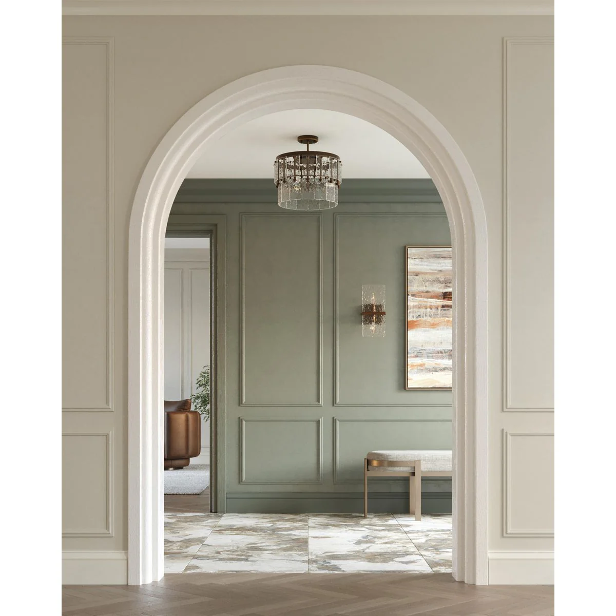 Chevall Collection Three-Light Organic Pendant - Image 3