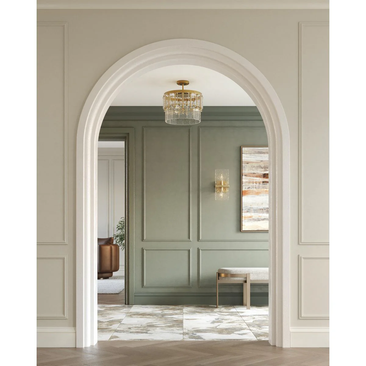 Chevall Collection Three-Light Organic Pendant - Image 4